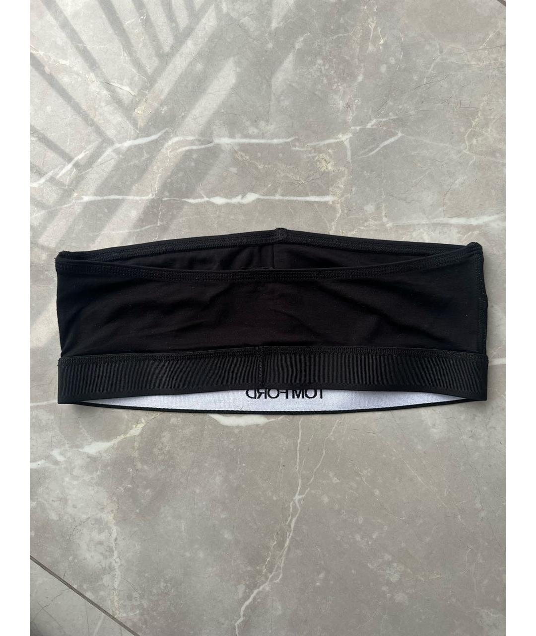 TOM FORD Черная хлопковая майка, фото 2