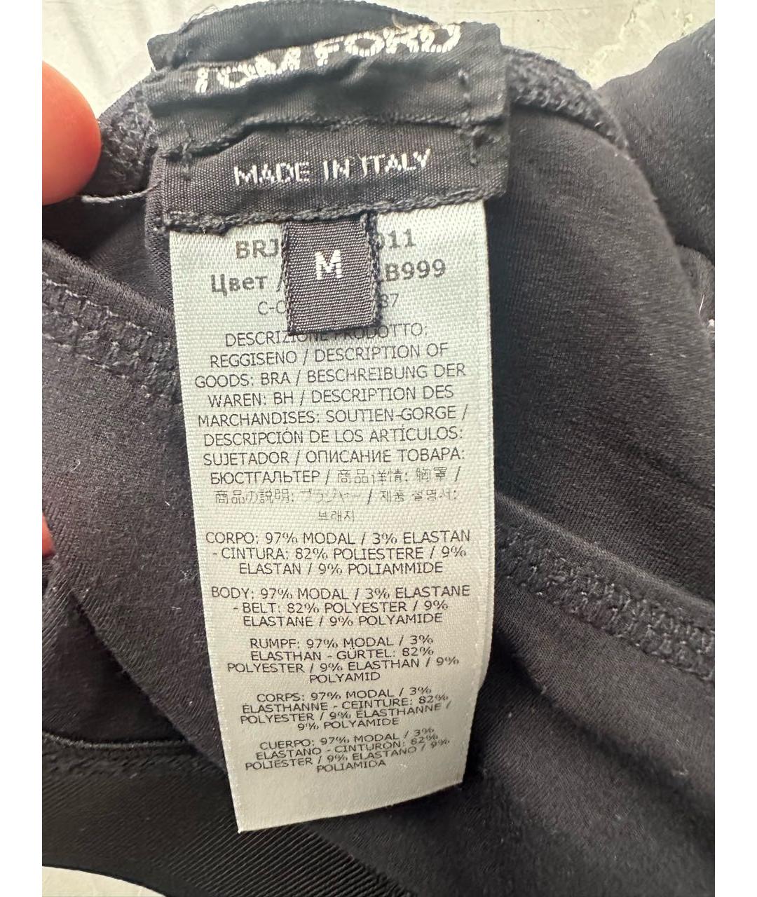 TOM FORD Черная хлопковая майка, фото 3