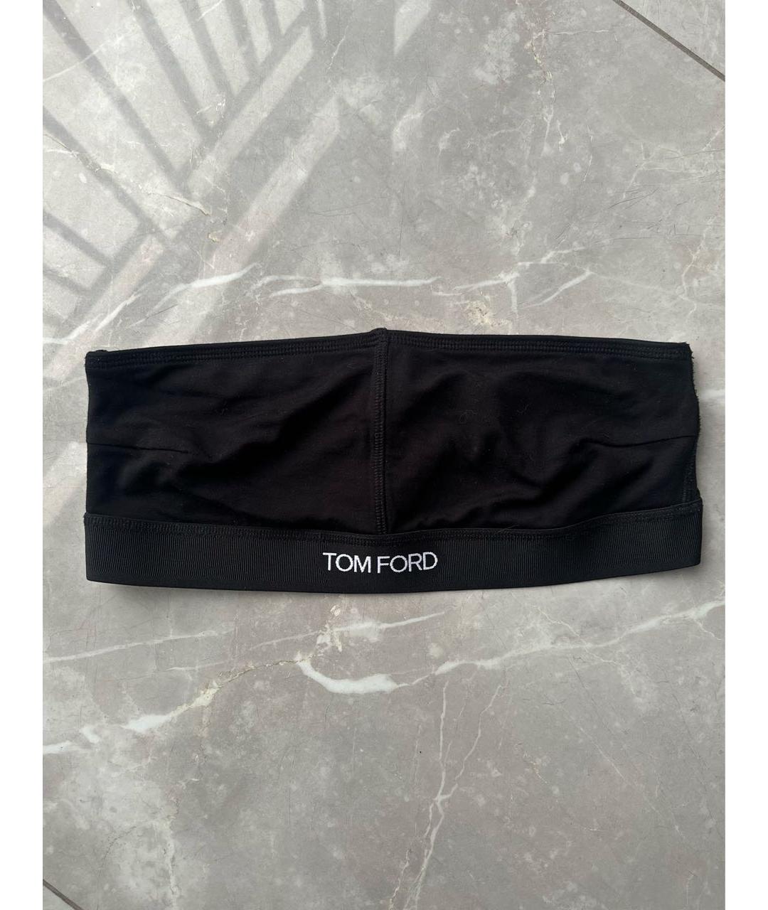 TOM FORD Черная хлопковая майка, фото 4