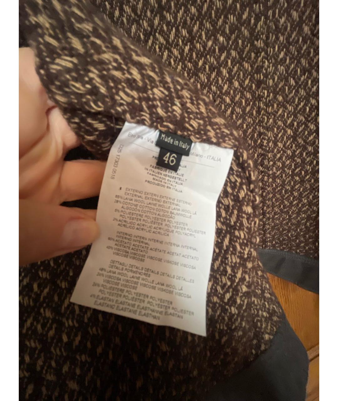ETRO Коричневый шерстяной жакет/пиджак, фото 5