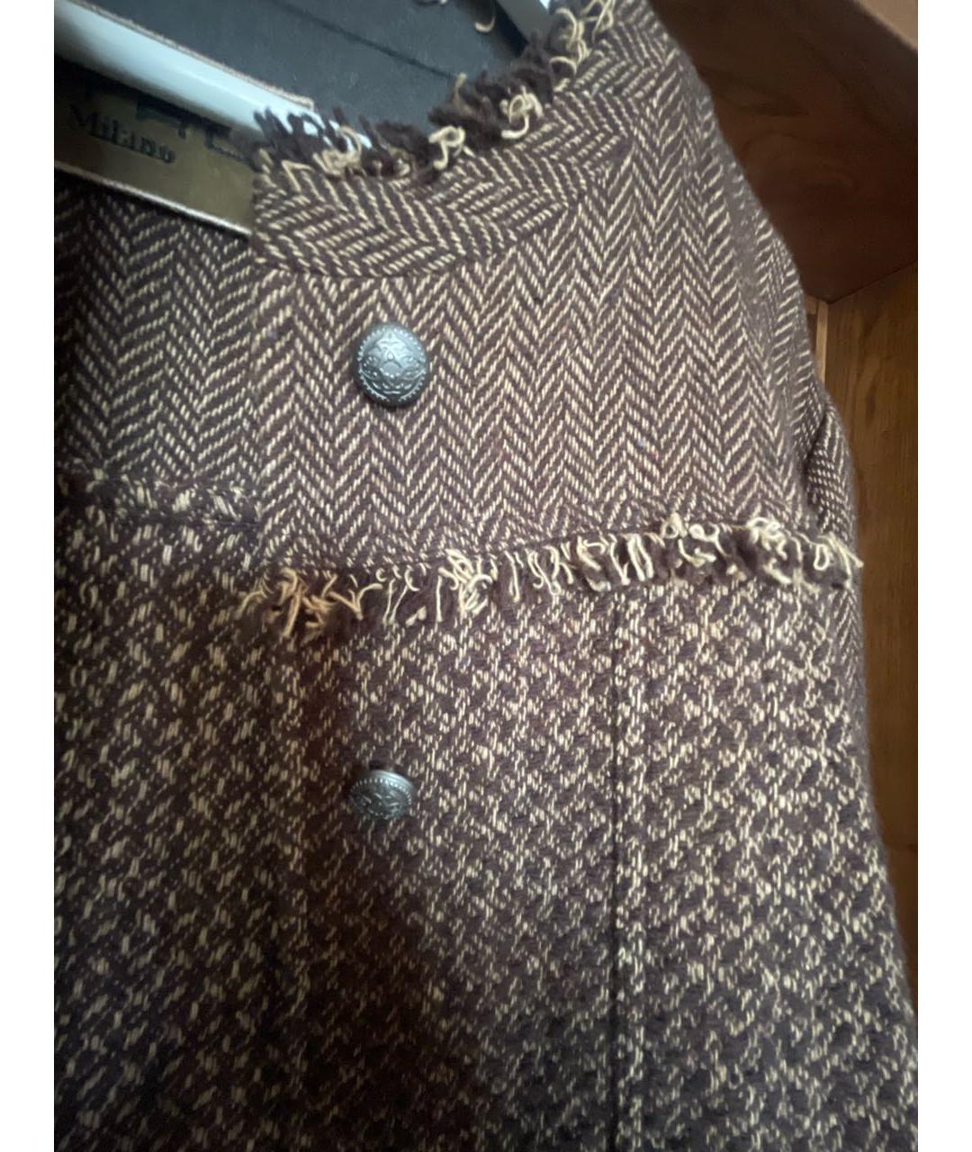 ETRO Коричневый шерстяной жакет/пиджак, фото 4