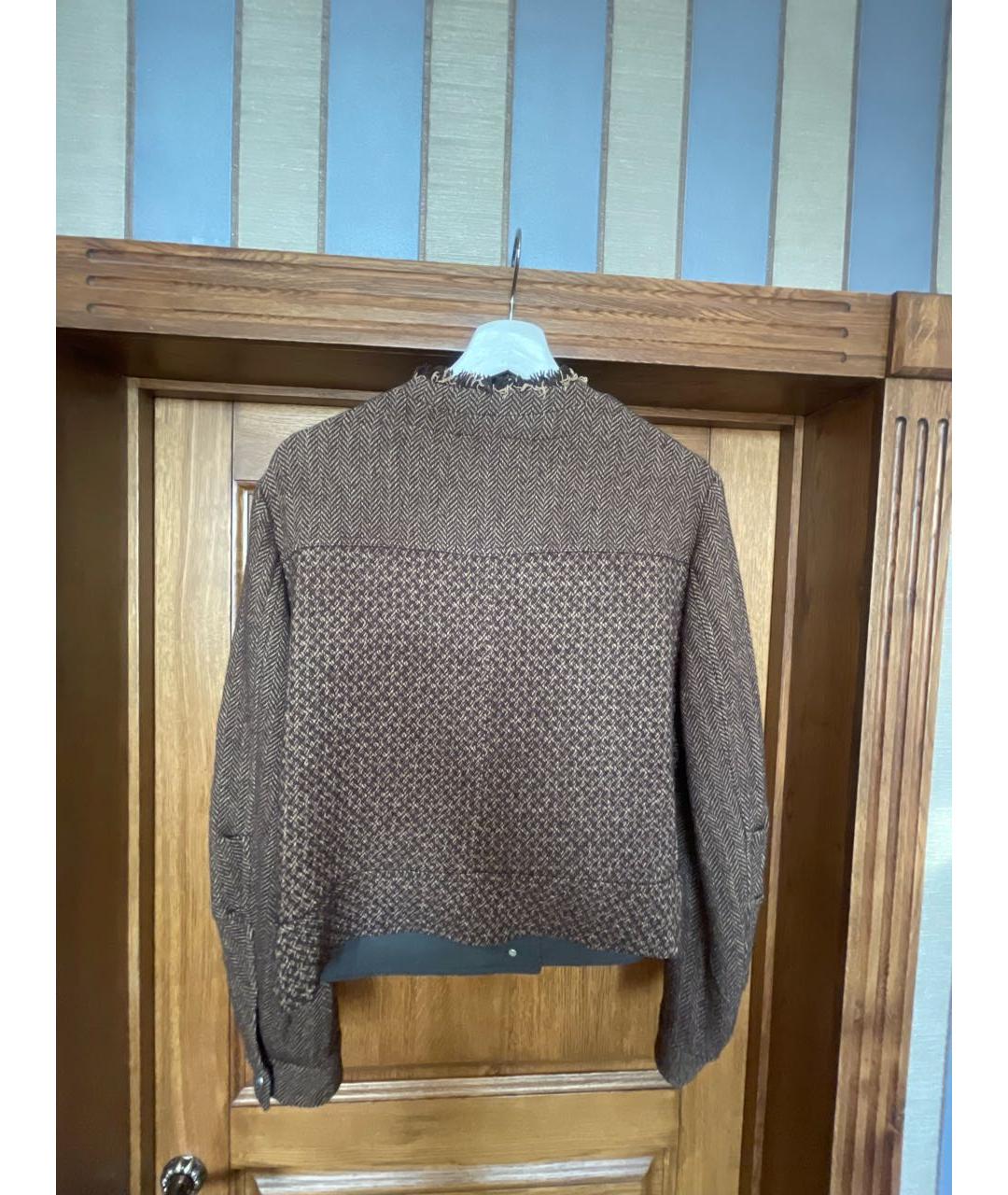 ETRO Коричневый шерстяной жакет/пиджак, фото 2