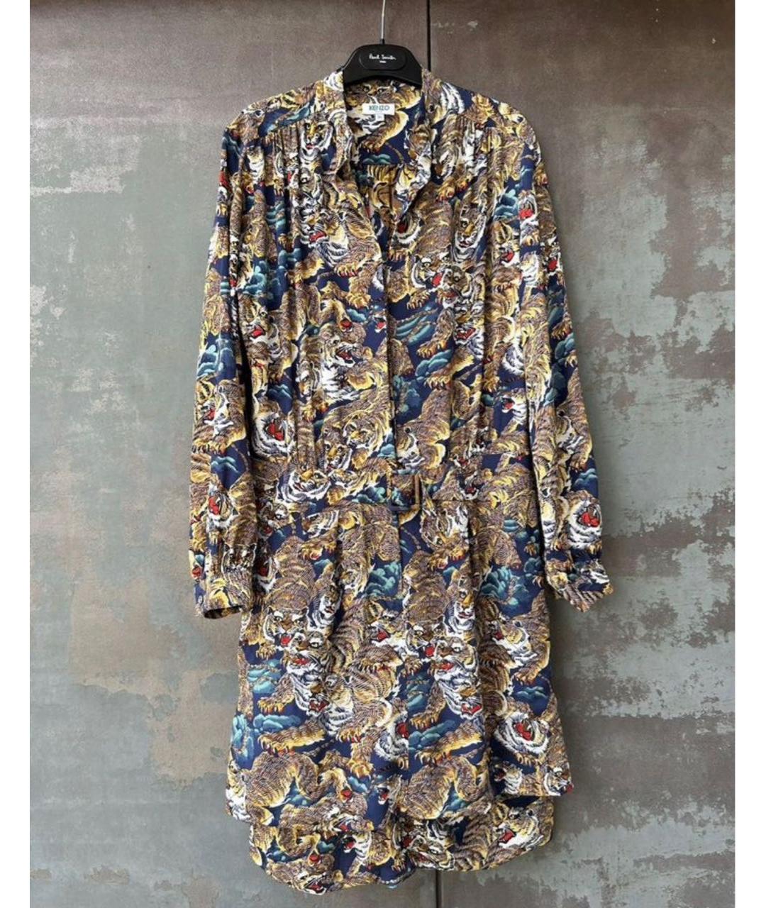 KENZO Мульти хлопковое повседневное платье, фото 9