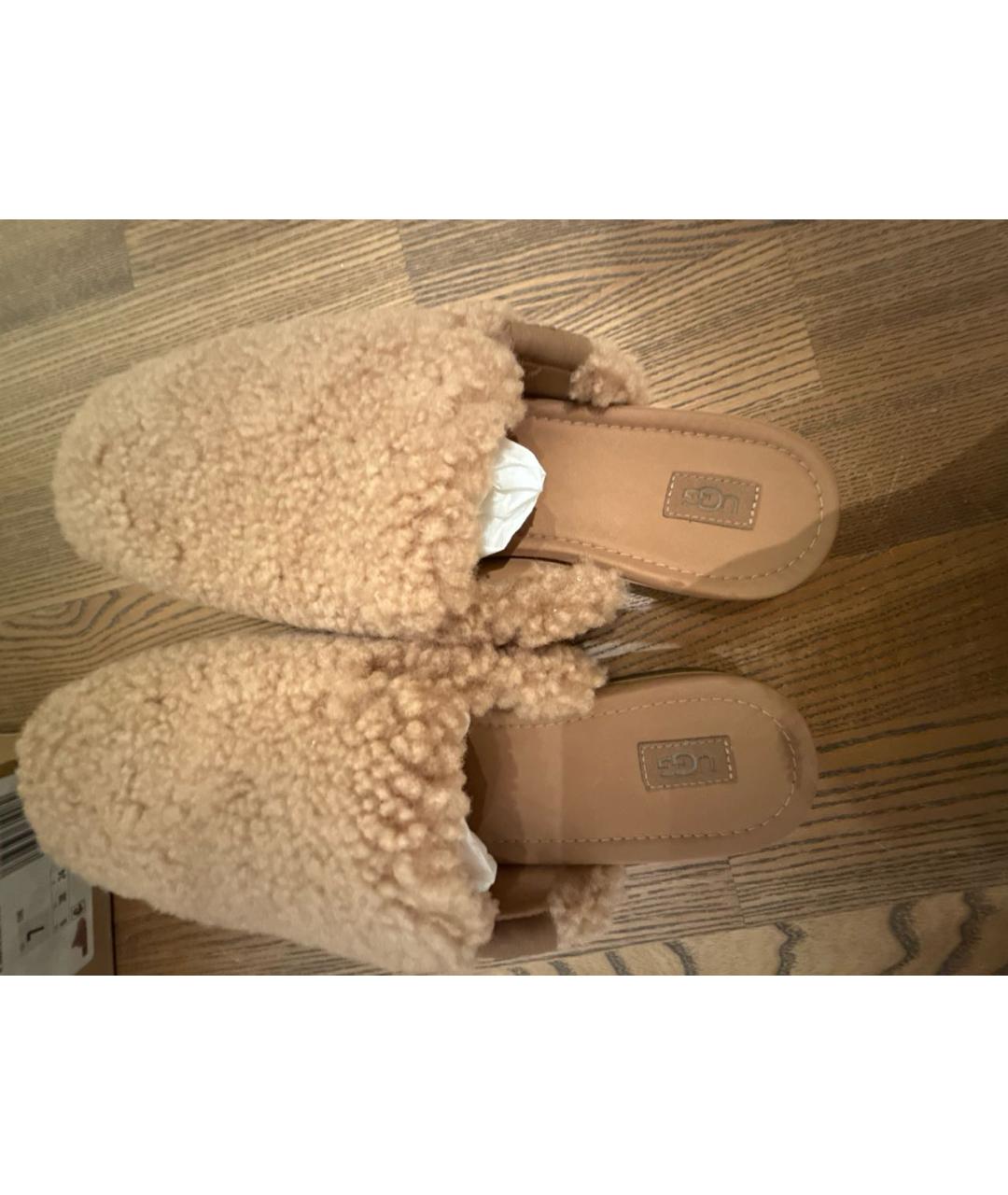 UGG AUSTRALIA Бежевые мюли, фото 3