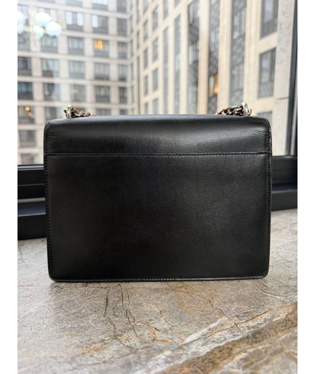 SAINT LAURENT Черная кожаная сумка через плечо, фото 3