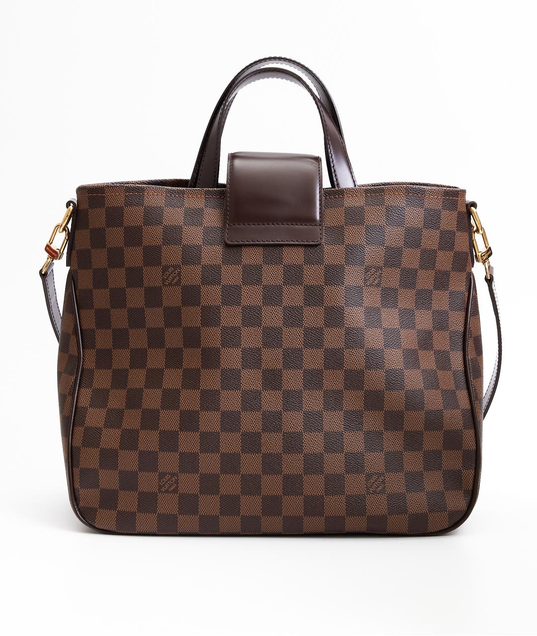 LOUIS VUITTON Коричневая кожаная сумка через плечо, фото 3