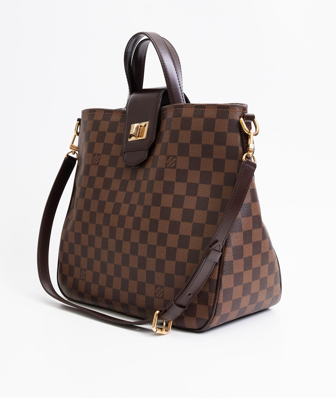 LOUIS VUITTON Коричневая кожаная сумка через плечо, фото 2