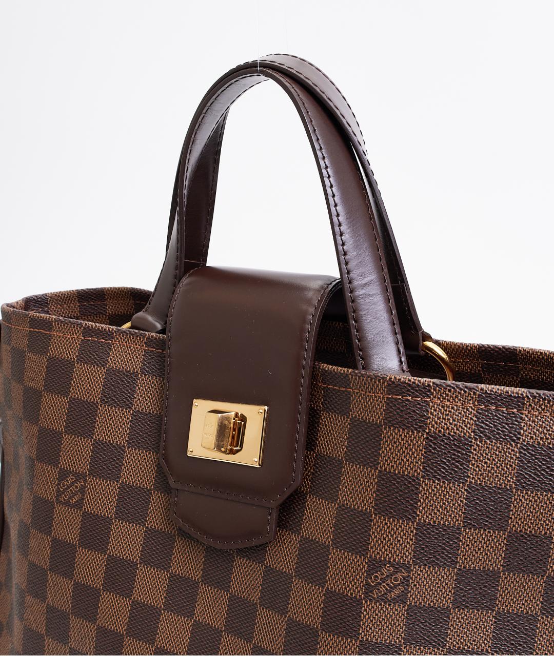 LOUIS VUITTON Коричневая кожаная сумка через плечо, фото 4