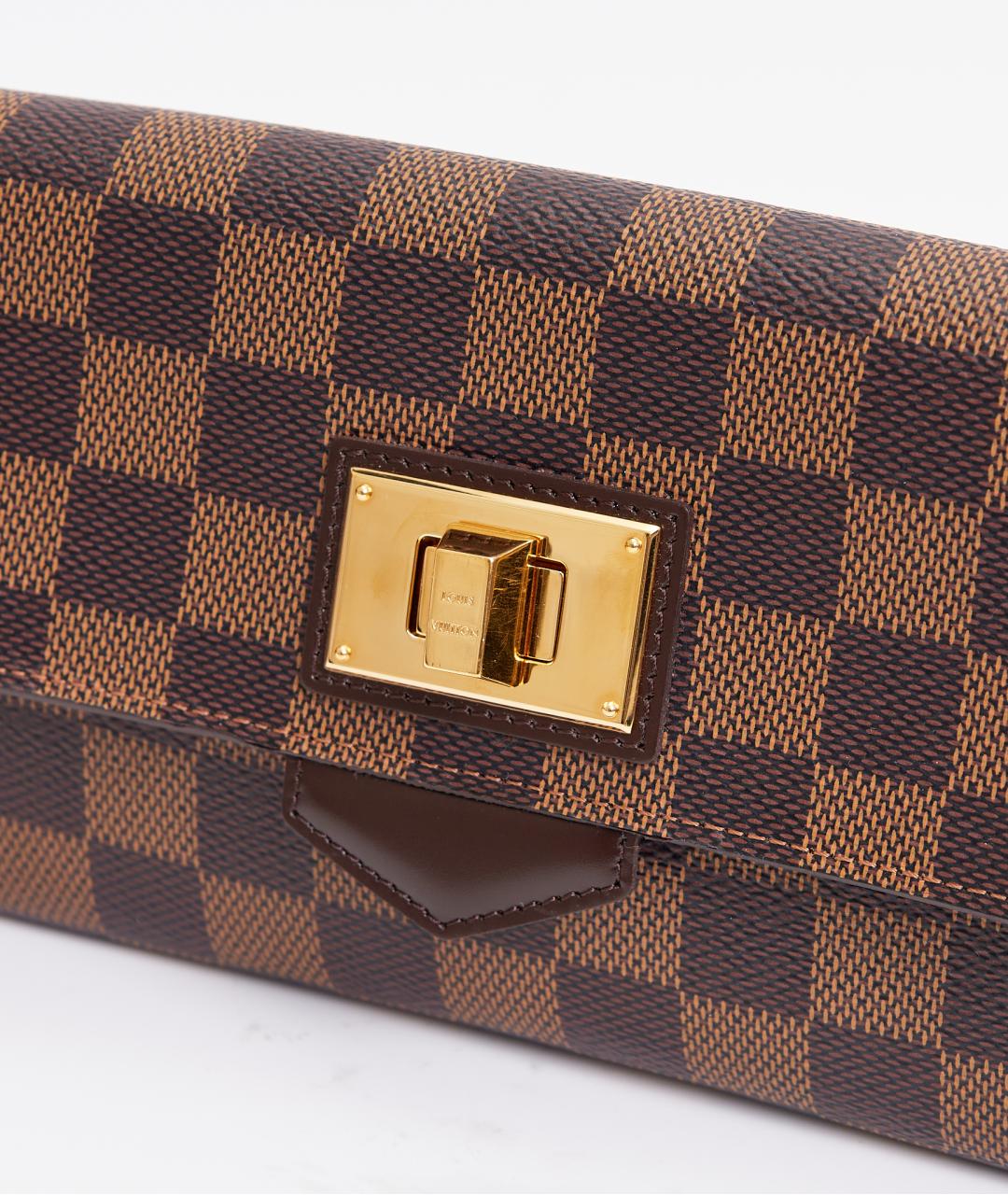 LOUIS VUITTON Коричневый кожаный кошелек, фото 5