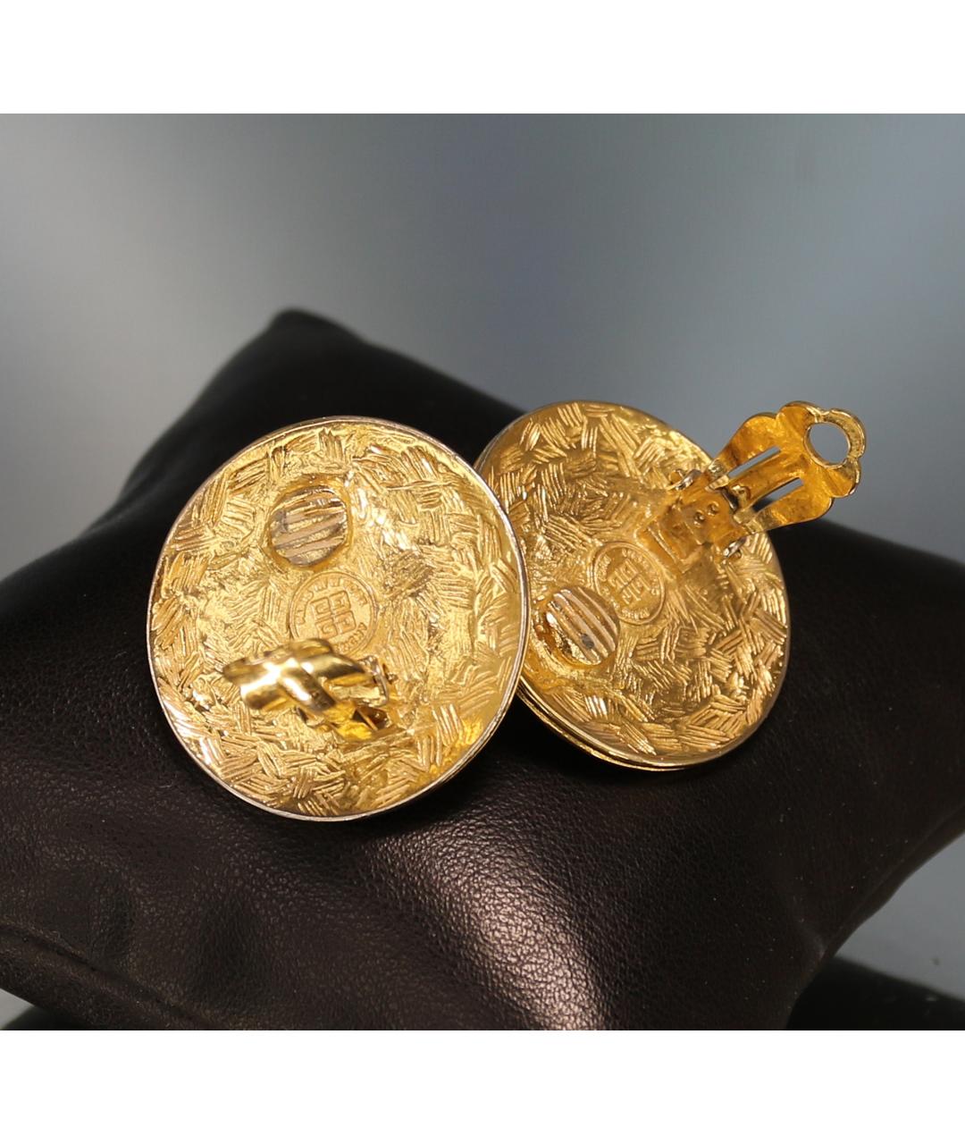 GIVENCHY Золотые позолоченные клипсы, фото 5