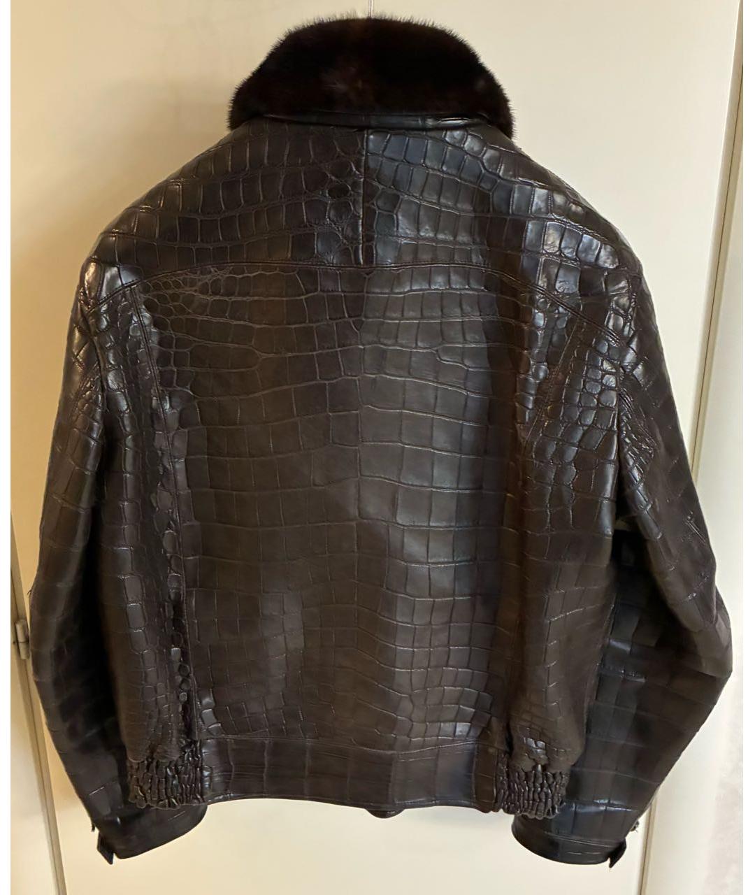 MASSIMO SFORZA Коричневая куртка из экзотической кожи, фото 2