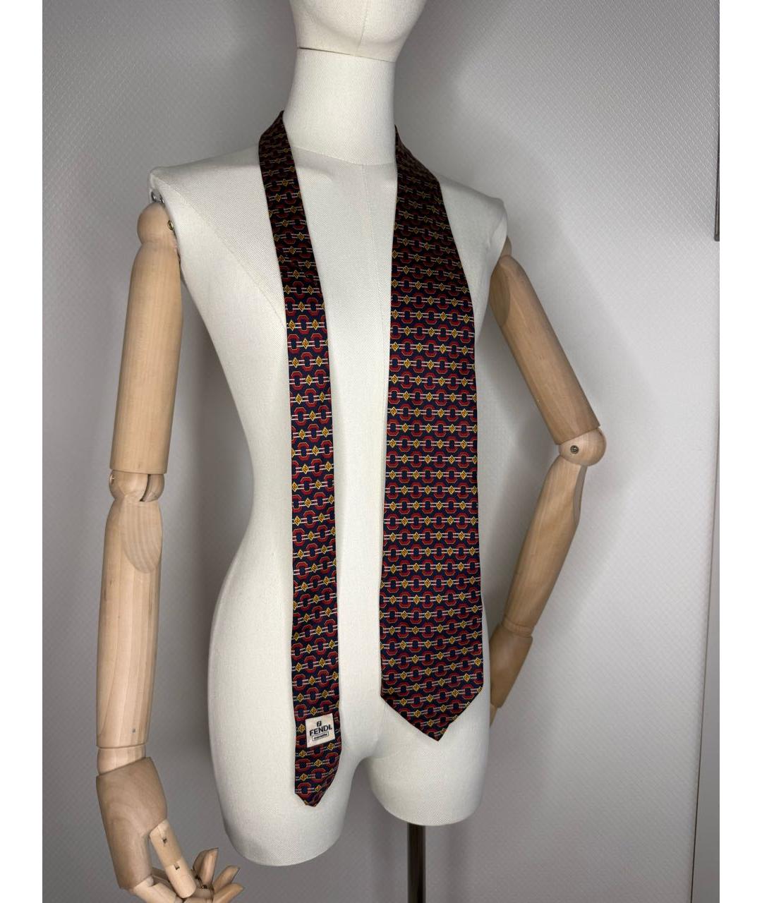 FENDI Мульти шелковый галстук, фото 2
