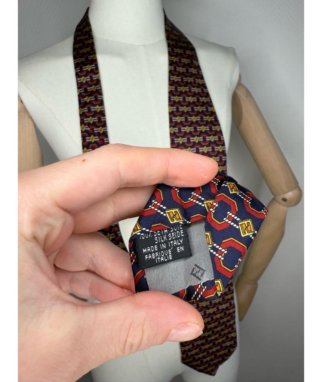 FENDI Мульти шелковый галстук, фото 6