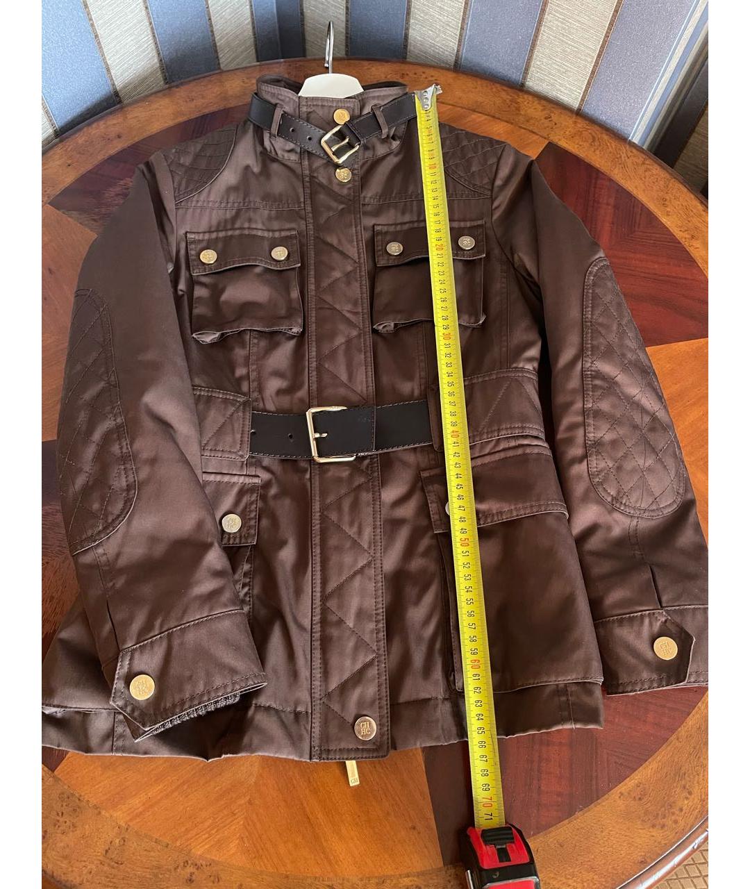 CAROLINA HERRERA Коричневый полиэстеровый жакет/пиджак, фото 6