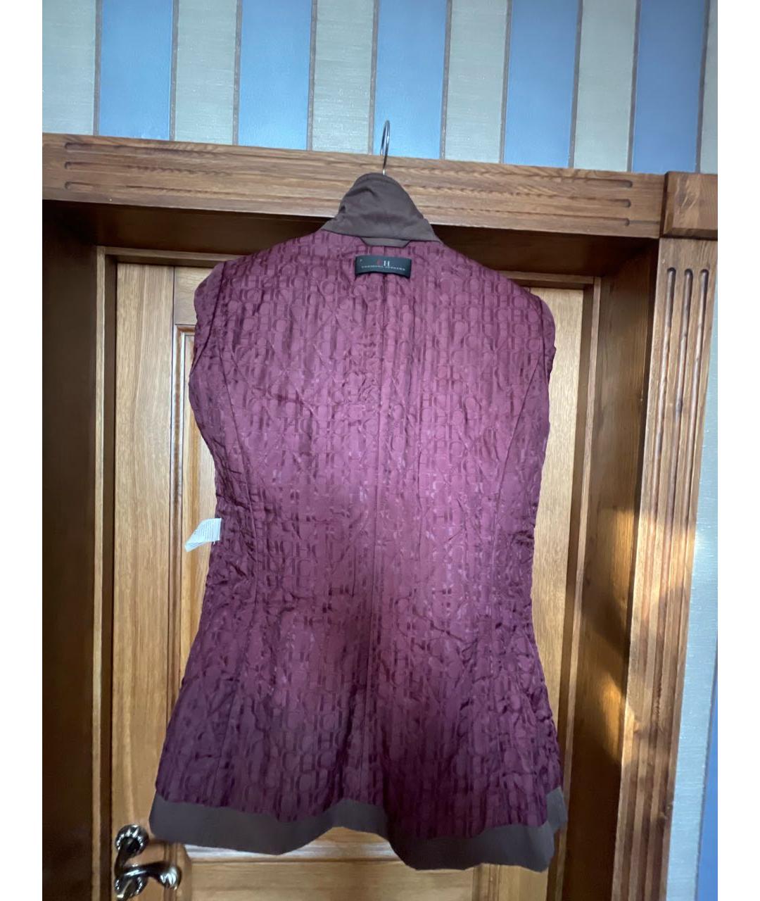 CAROLINA HERRERA Коричневый полиэстеровый жакет/пиджак, фото 3