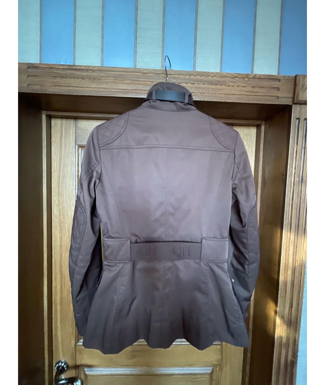 CAROLINA HERRERA Коричневый полиэстеровый жакет/пиджак, фото 2