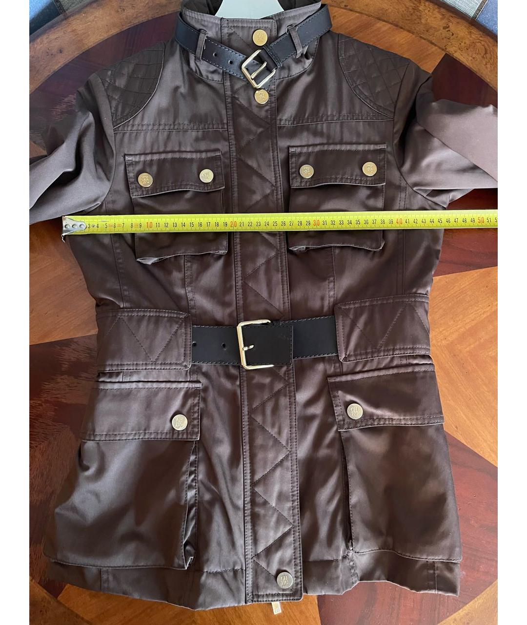 CAROLINA HERRERA Коричневый полиэстеровый жакет/пиджак, фото 7