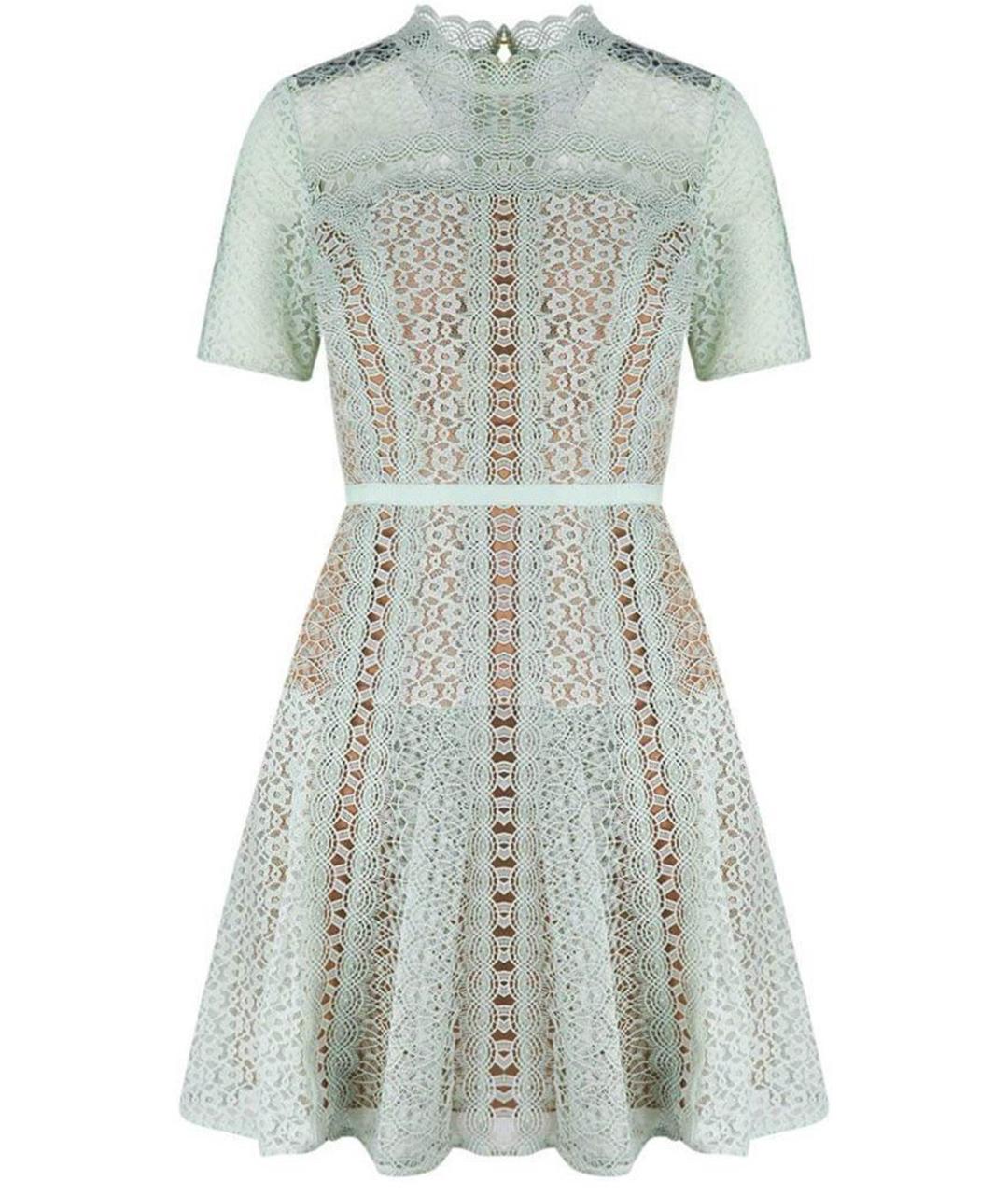 SELF-PORTRAIT Бирюзовое полиэстеровое вечернее платье, фото 1