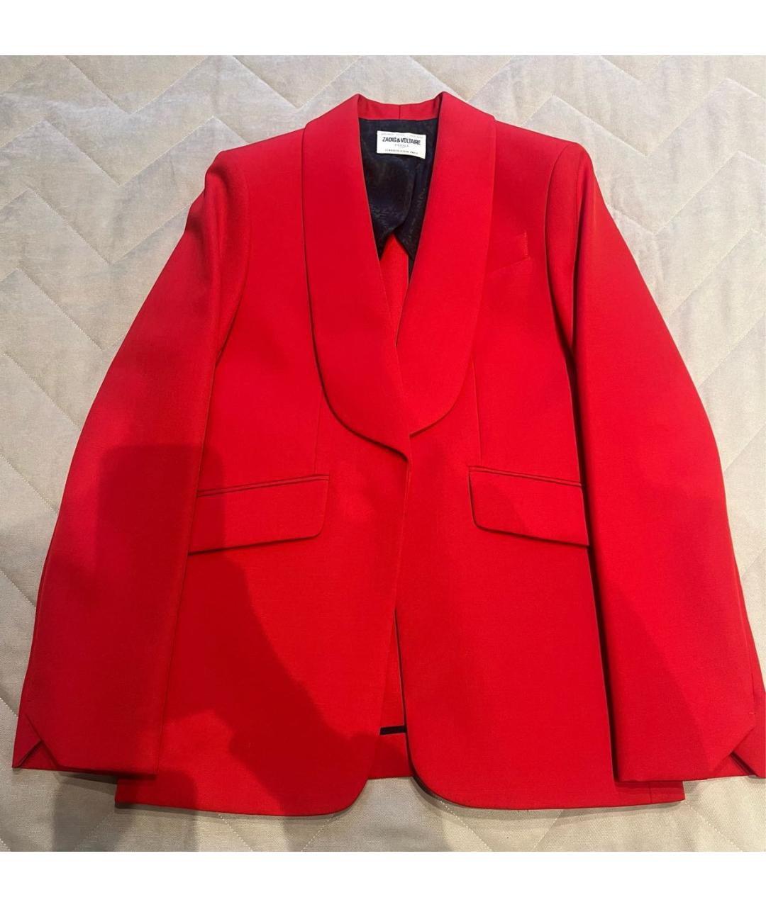 ZADIG & VOLTAIRE Красный шерстяной жакет/пиджак, фото 6