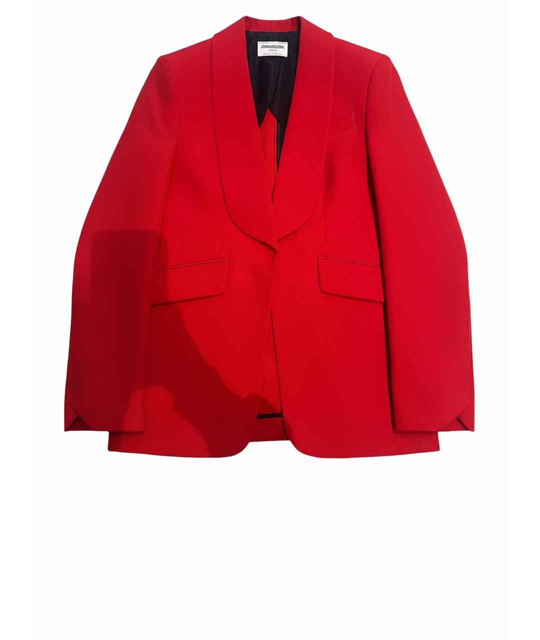 ZADIG & VOLTAIRE Красный шерстяной жакет/пиджак, фото 1