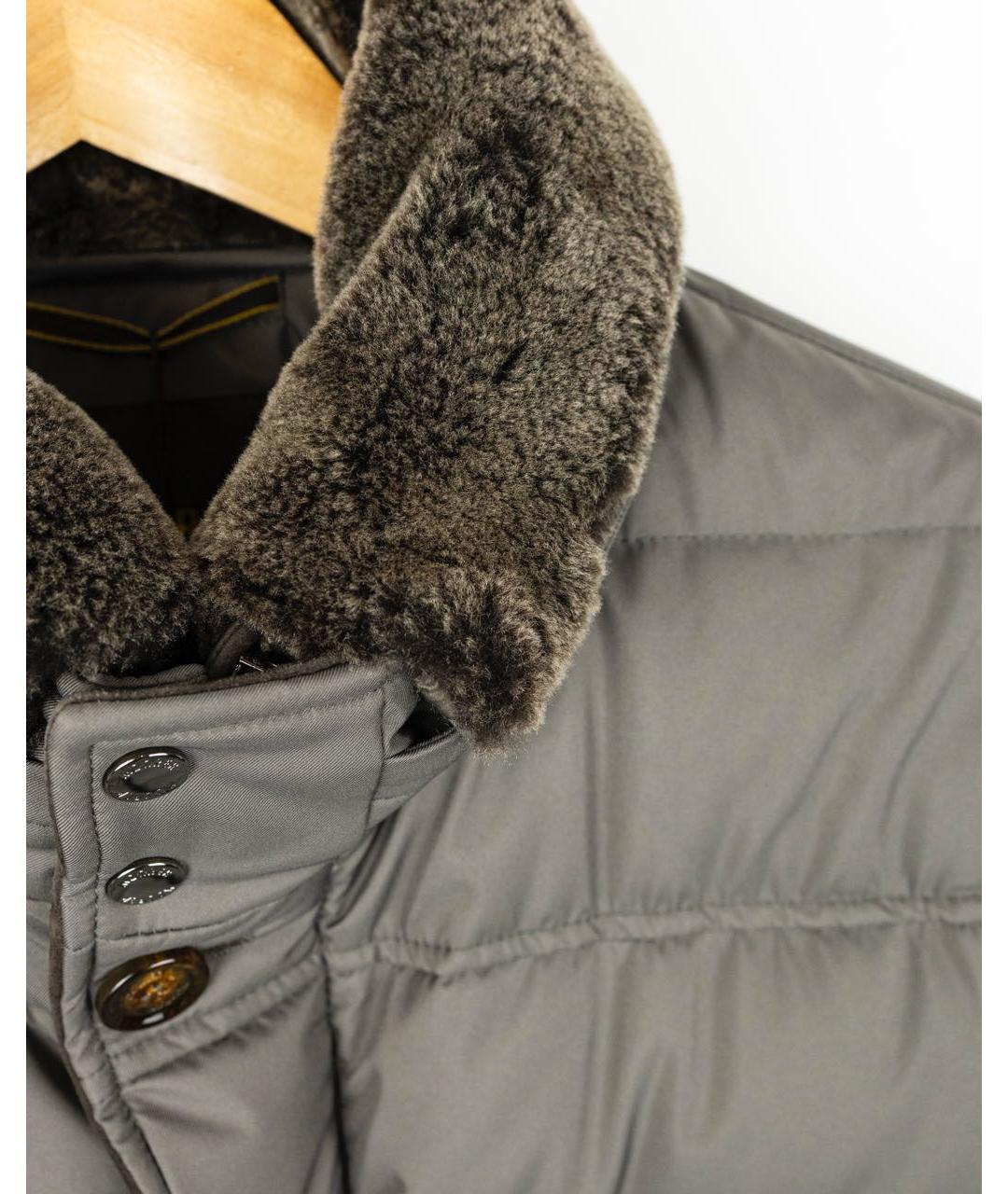 MOORER Коричневая полиэстеровая куртка, фото 4