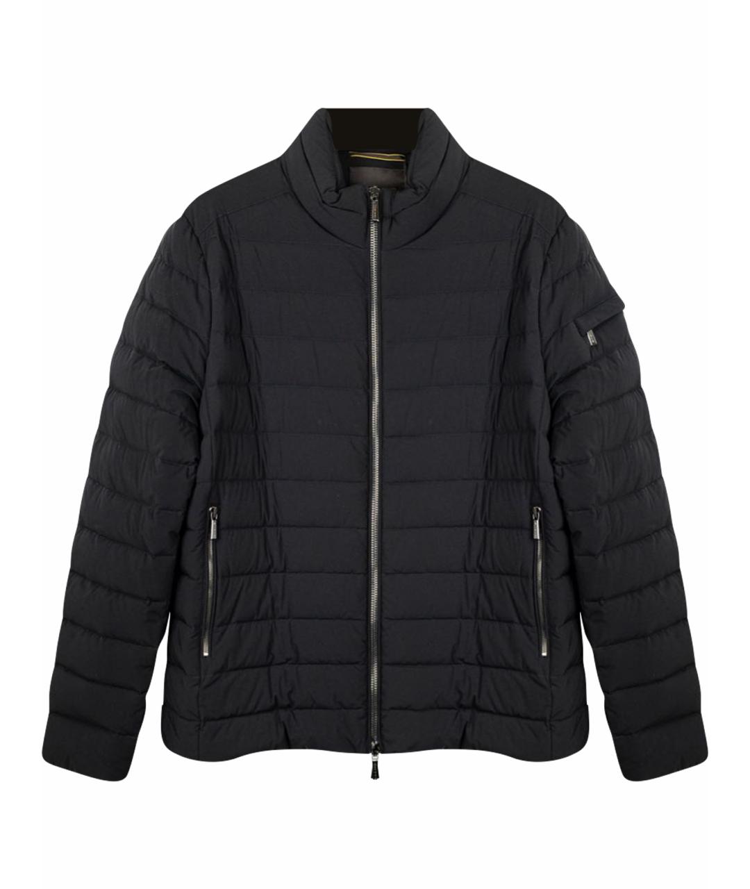 MOORER Черная полиэстеровая куртка, фото 1