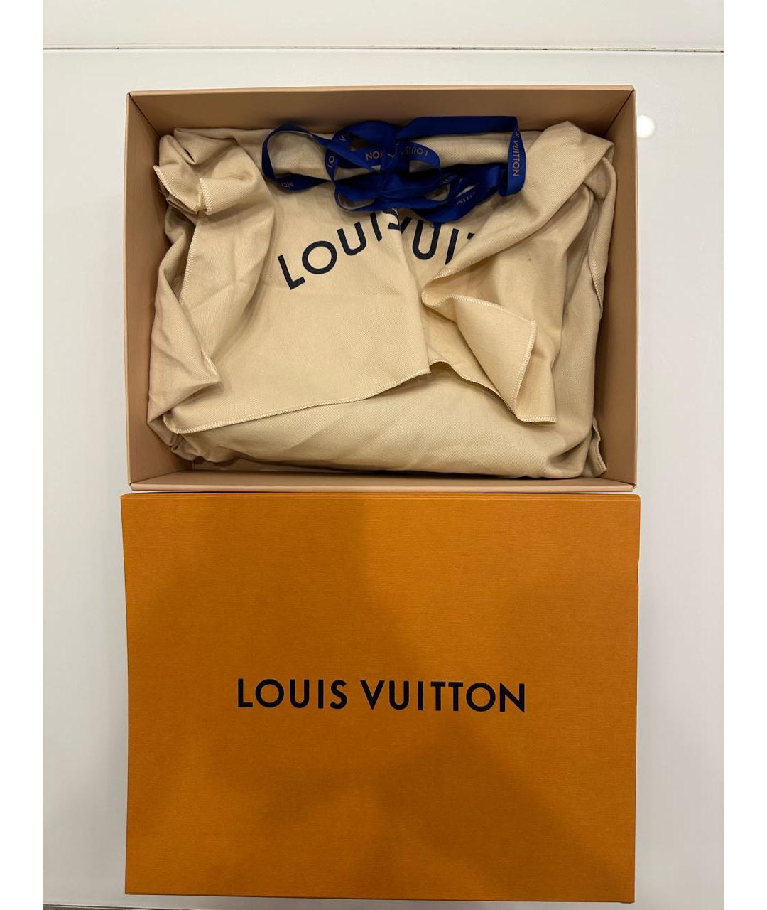 LOUIS VUITTON Коричневая кожаная сумка через плечо, фото 8