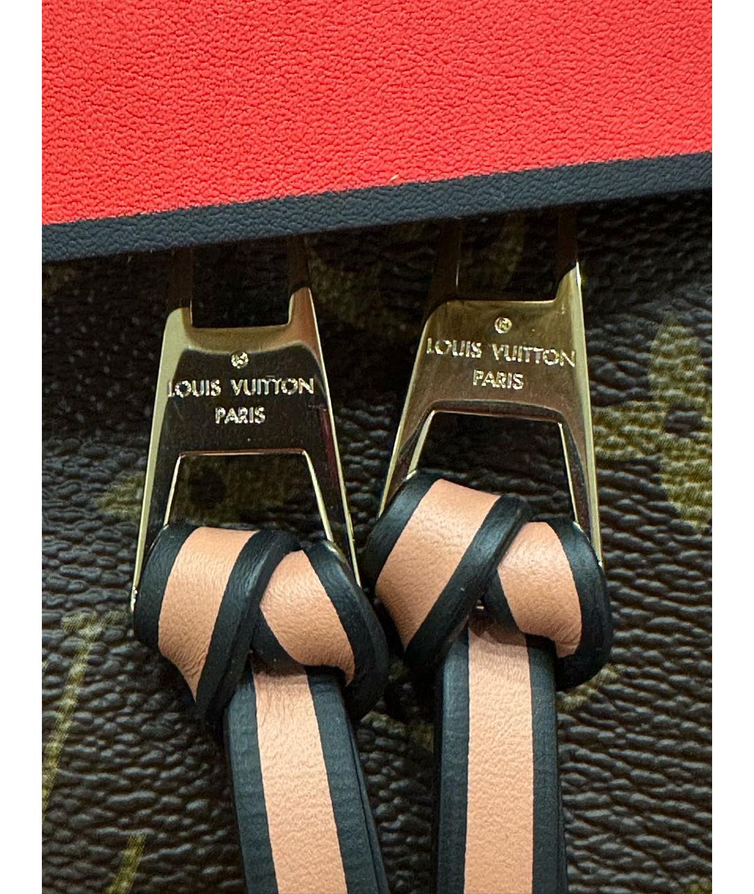 LOUIS VUITTON Коричневая кожаная сумка через плечо, фото 6