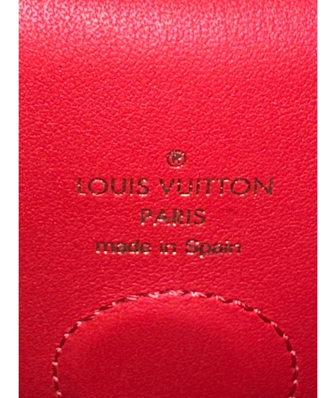 LOUIS VUITTON Коричневая кожаная сумка через плечо, фото 7