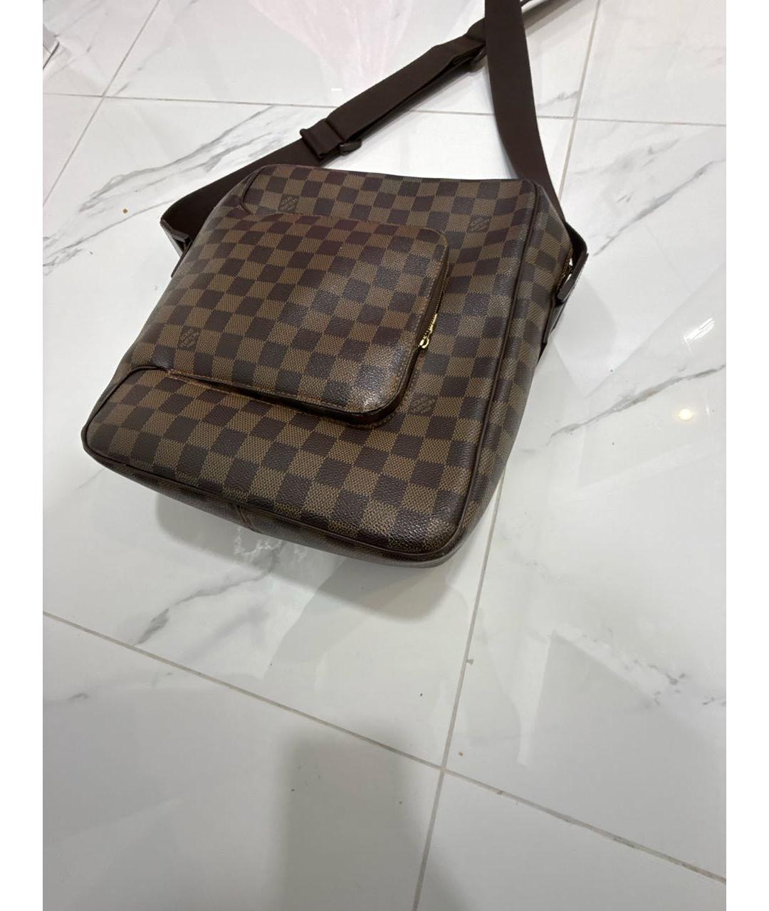 LOUIS VUITTON Коричневая кожаная сумка на плечо, фото 3