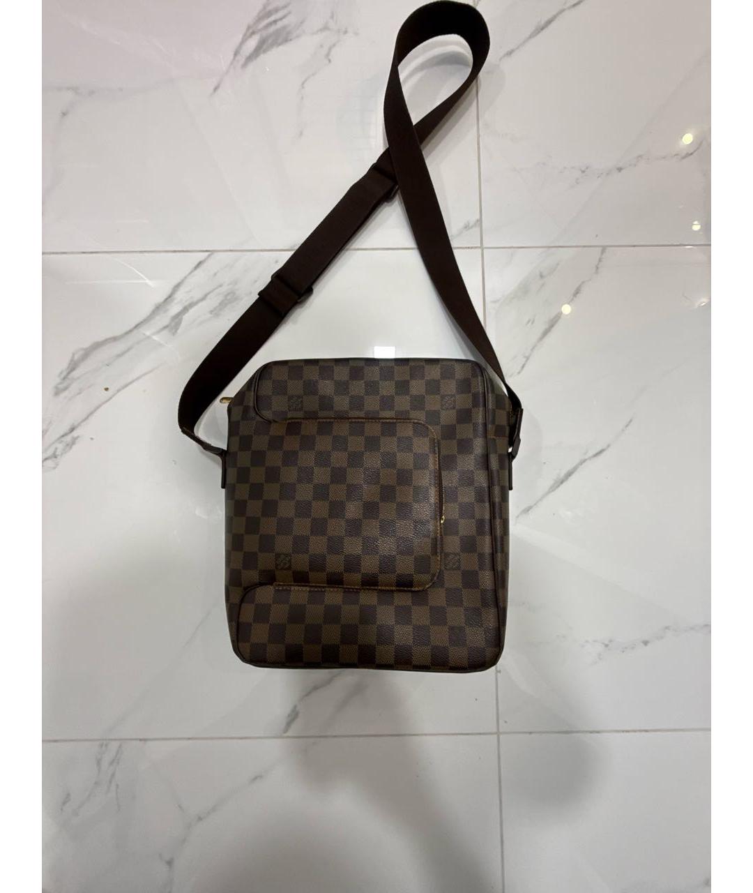 LOUIS VUITTON Коричневая кожаная сумка на плечо, фото 2