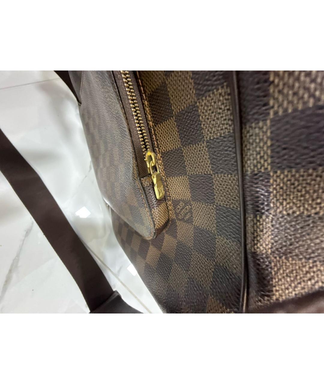 LOUIS VUITTON Коричневая кожаная сумка на плечо, фото 7