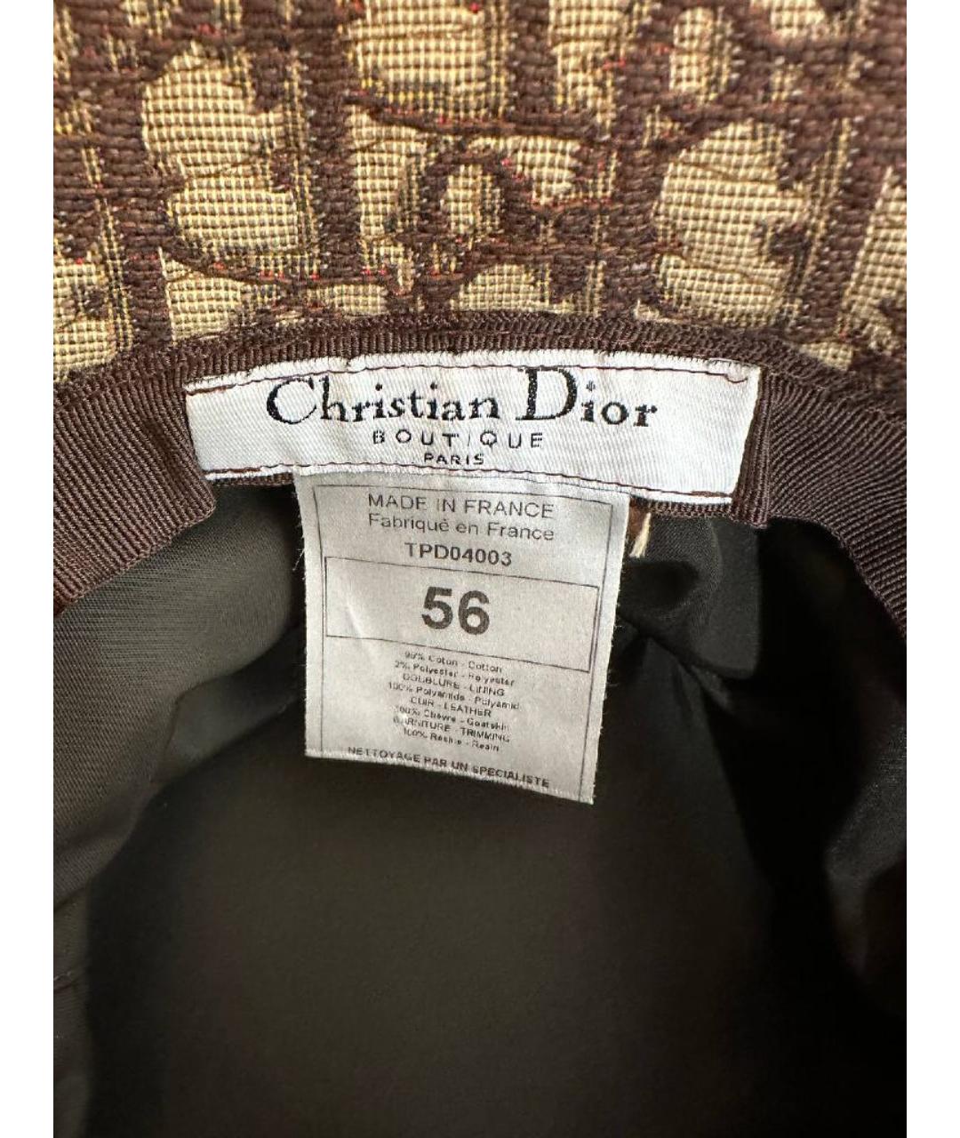 CHRISTIAN DIOR Бежевая шерстяная шляпа, фото 5