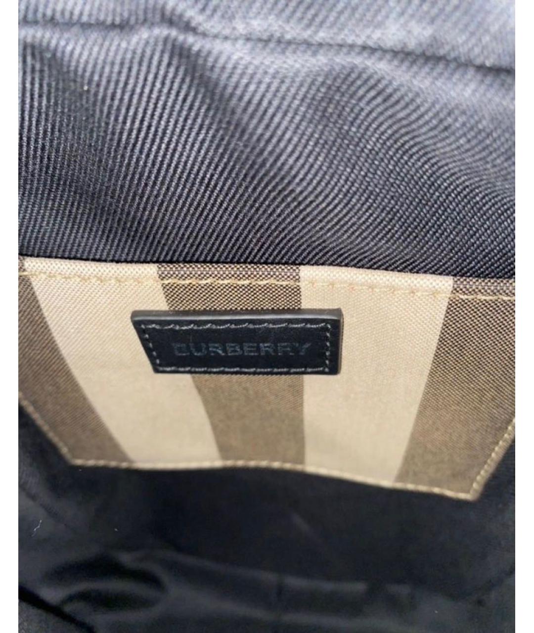 BURBERRY Коричневая жаккардовая сумка через плечо, фото 6