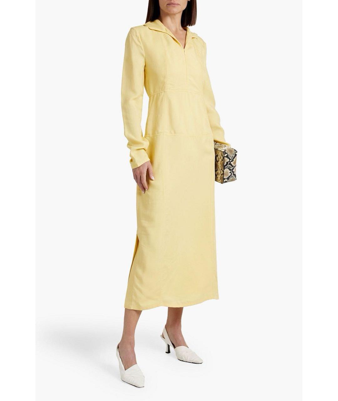 JIL SANDER Желтое хлопковое платье, фото 3