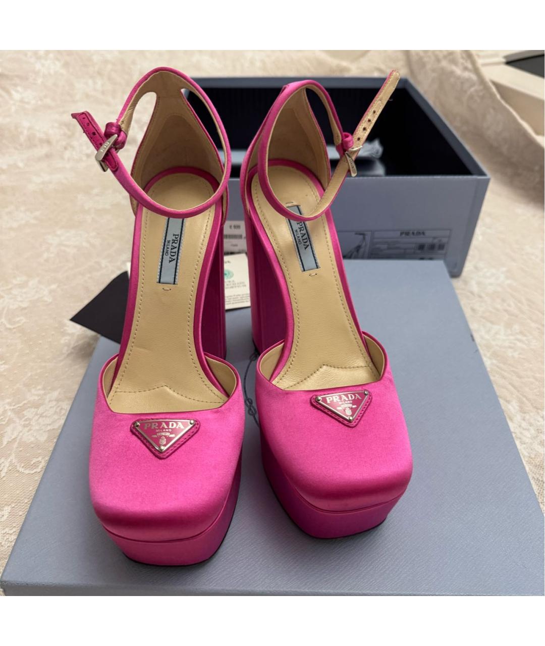 PRADA Фуксия текстильные туфли, фото 2