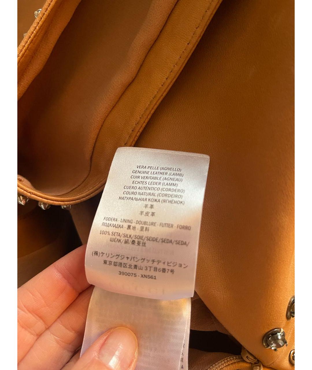 GUCCI Коричневое кожаное повседневное платье, фото 5