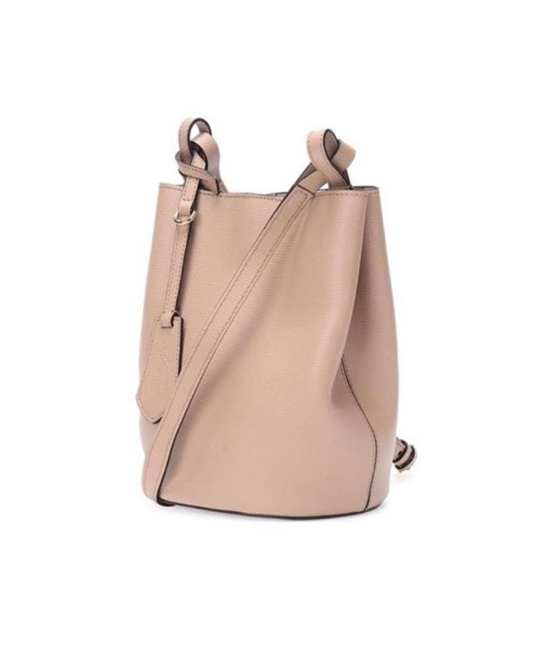 BURBERRY Бежевая кожаная сумка через плечо, фото 7