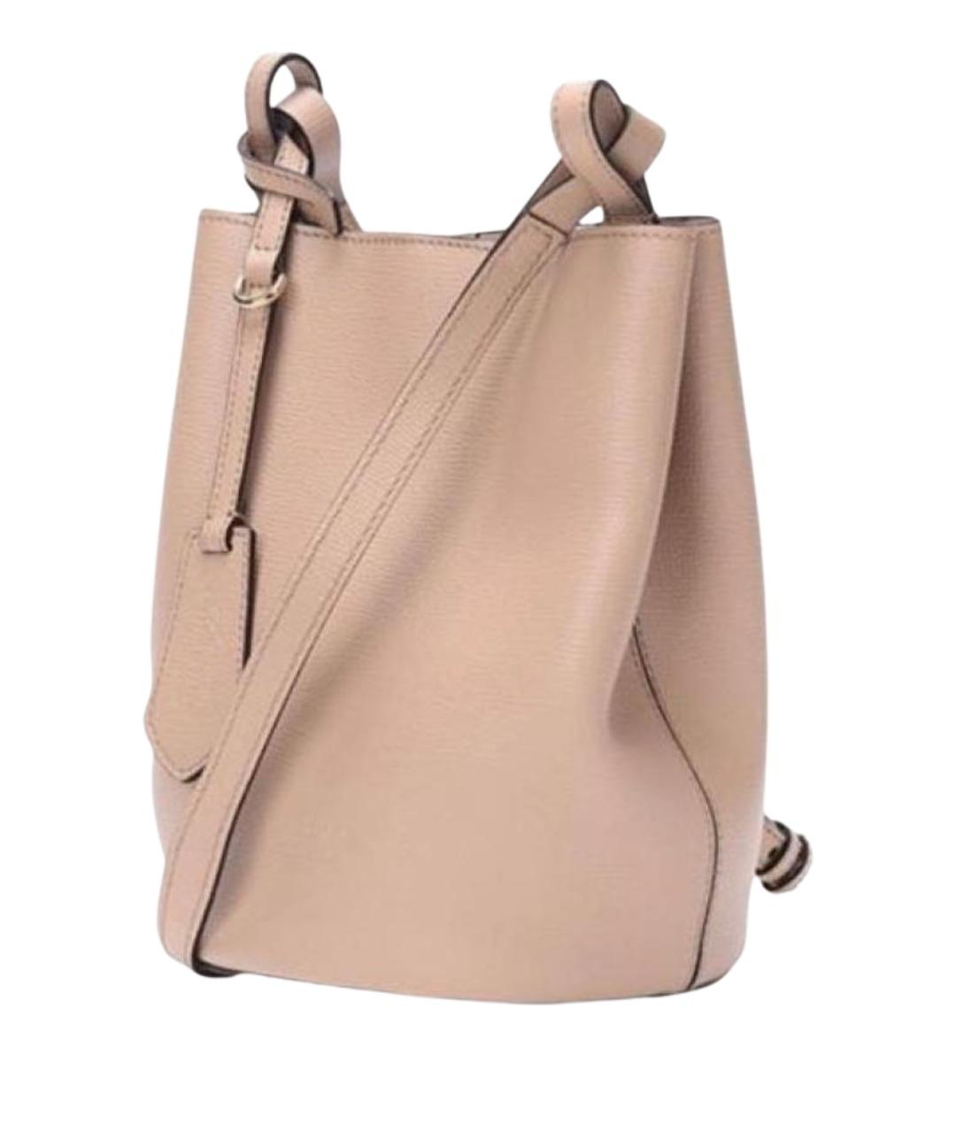 BURBERRY Бежевая кожаная сумка через плечо, фото 1