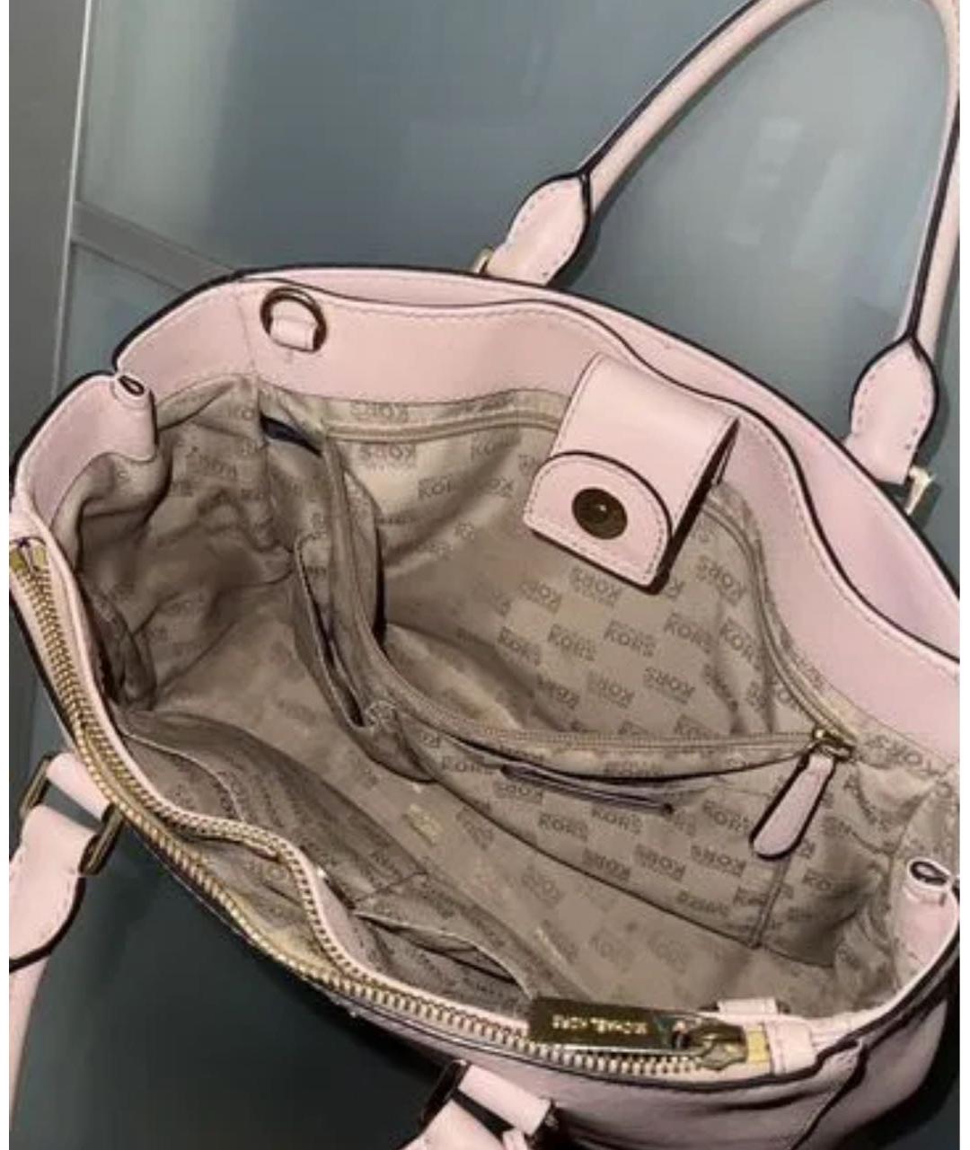 MICHAEL KORS Розовая сумка с короткими ручками из искусственной кожи, фото 2