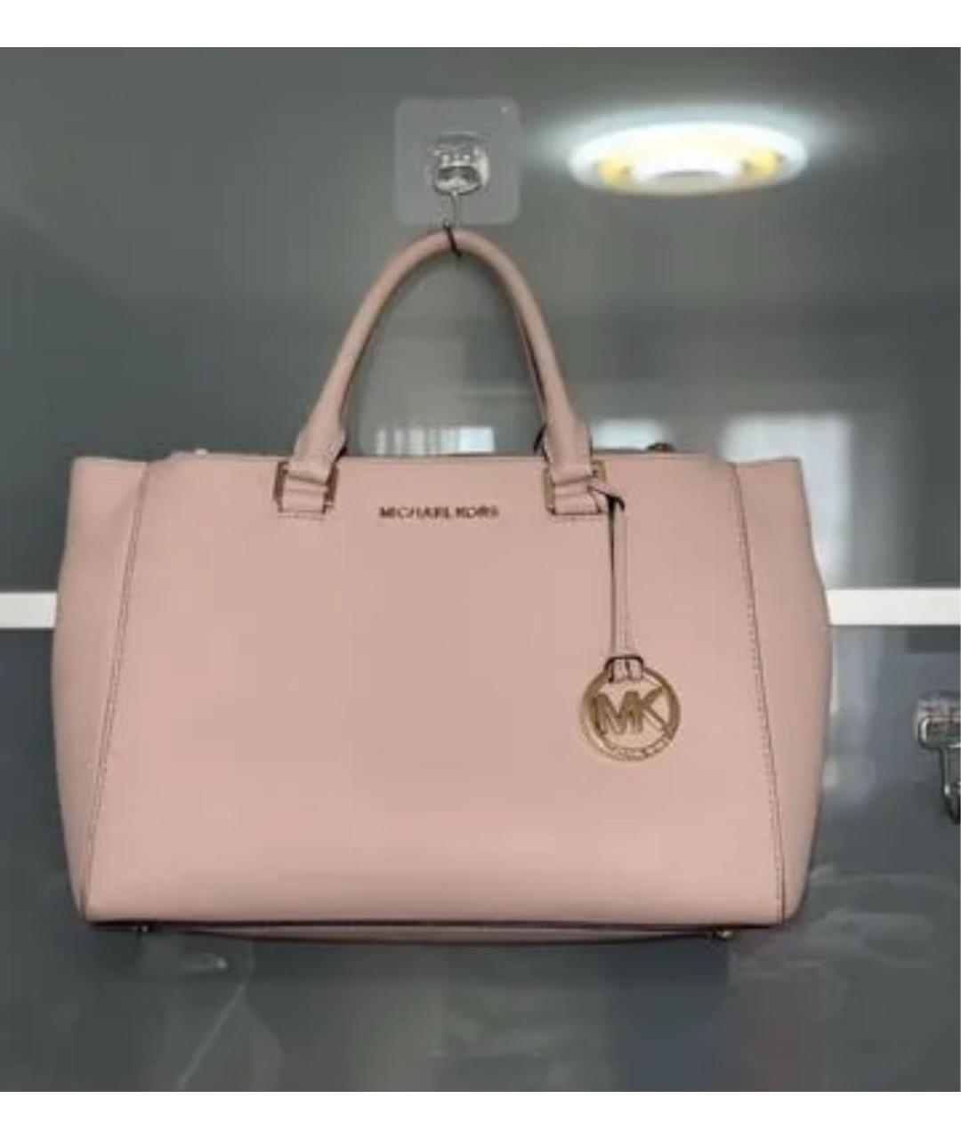 MICHAEL KORS Розовая сумка с короткими ручками из искусственной кожи, фото 3