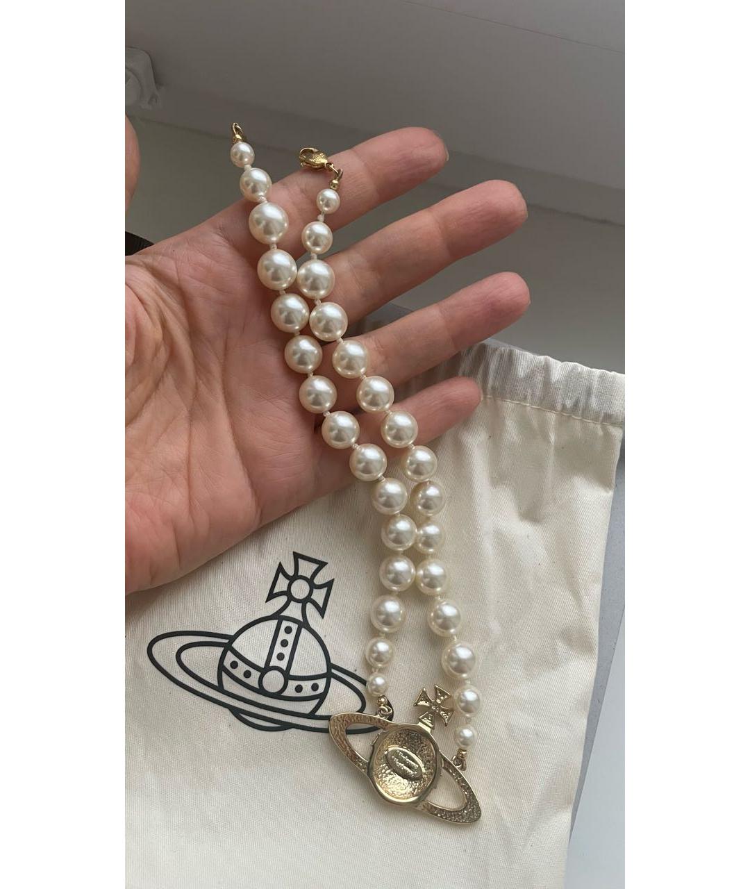 VIVIENNE WESTWOOD Бежевый чокер, фото 5