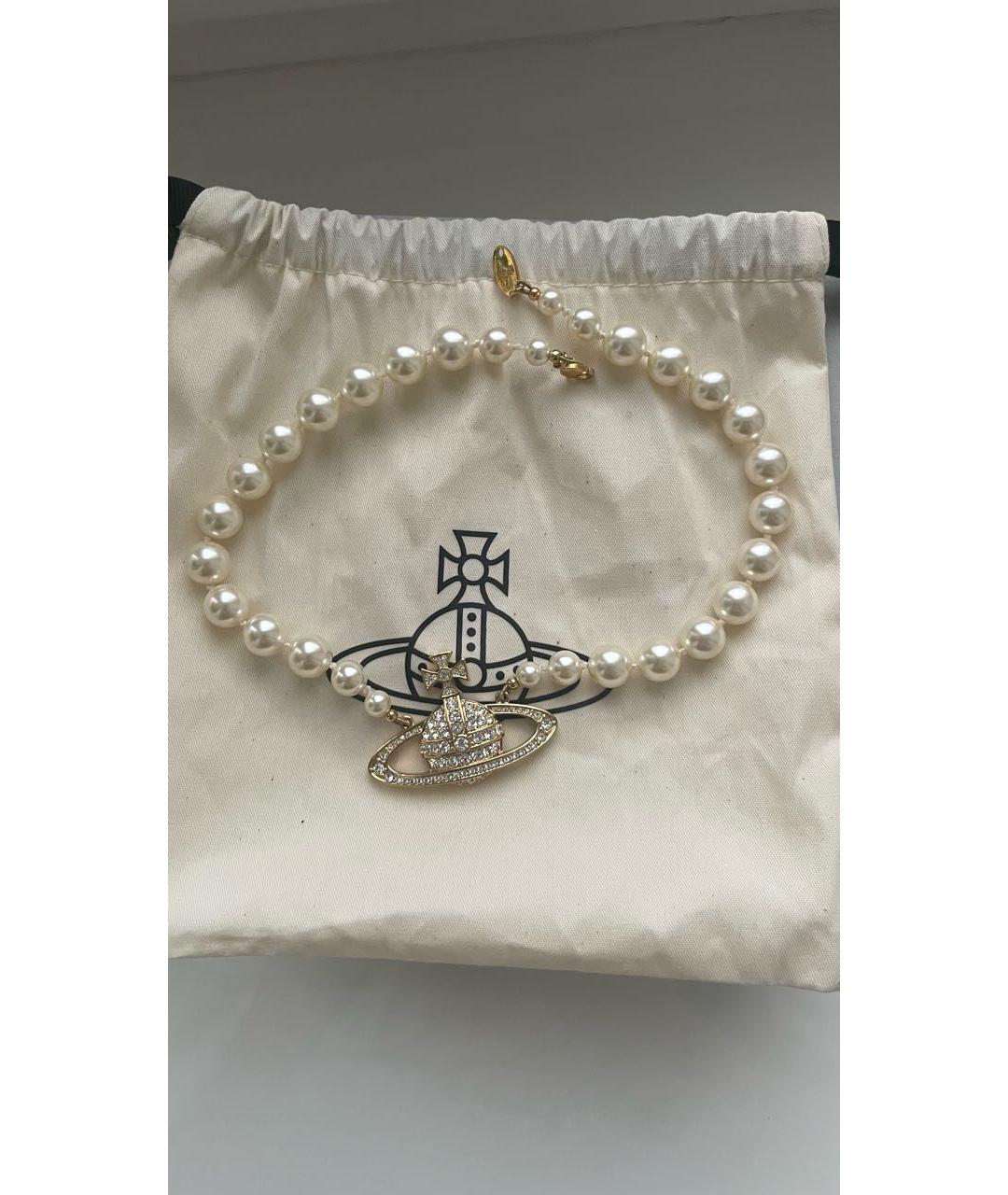 VIVIENNE WESTWOOD Бежевый чокер, фото 8