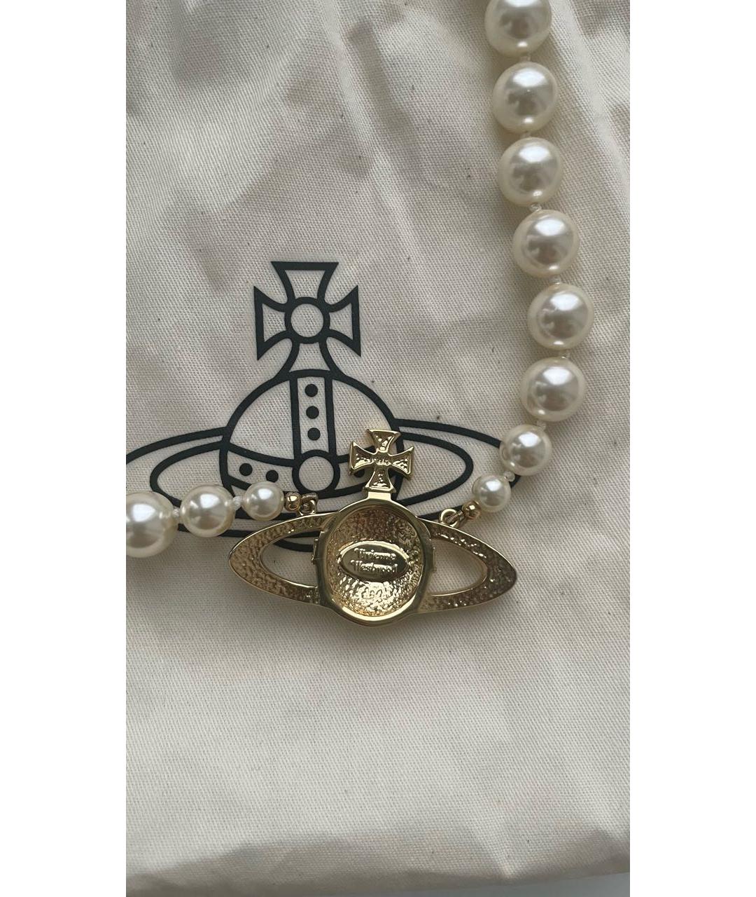 VIVIENNE WESTWOOD Бежевый чокер, фото 4