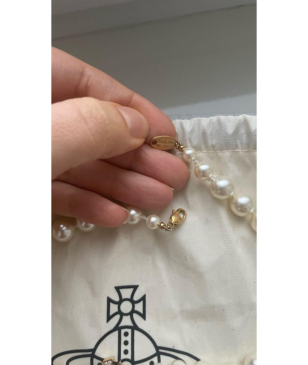 VIVIENNE WESTWOOD Бежевый чокер, фото 3