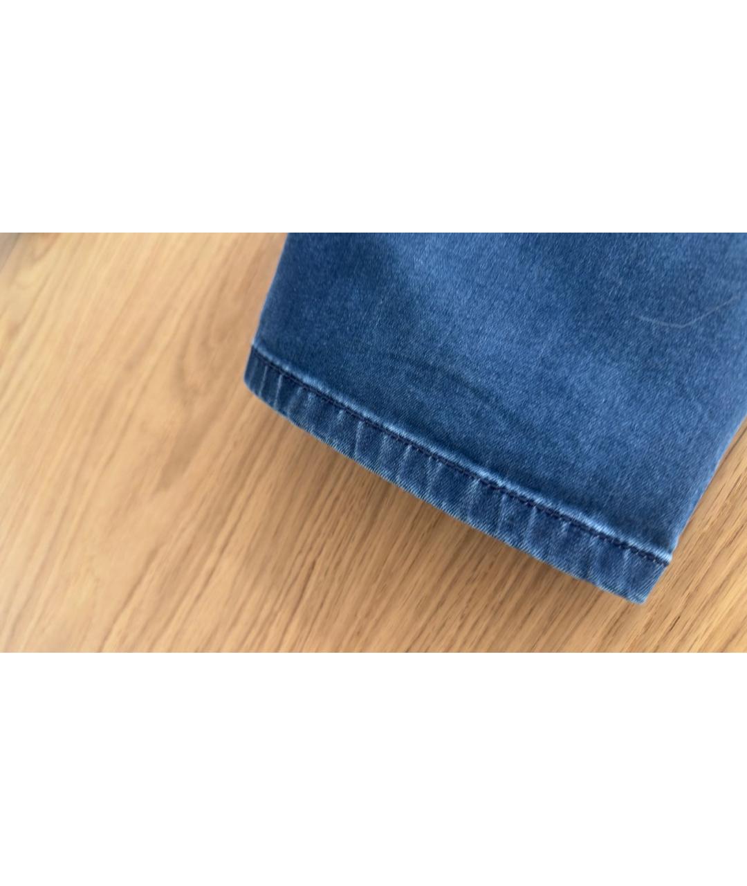 BRIONI Синие хлопковые прямые джинсы, фото 8