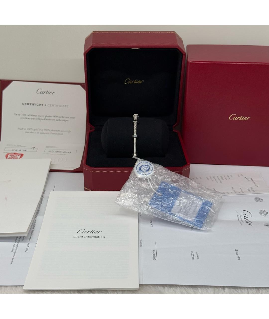 CARTIER Серебрянный браслет из белого золота, фото 3