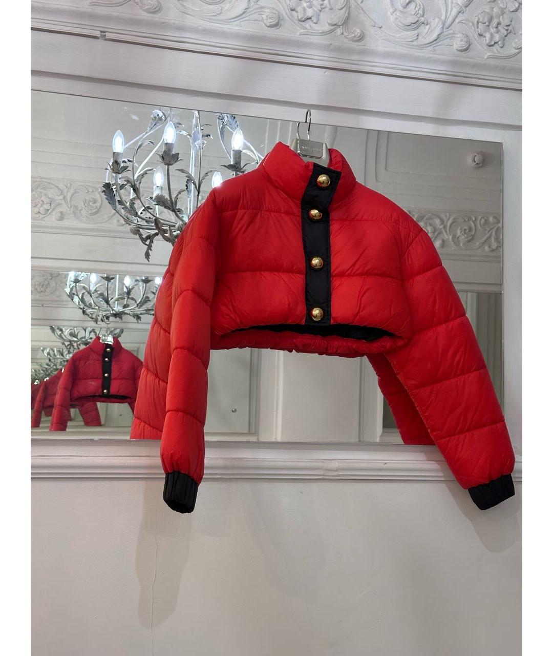 MOSCHINO Красная полиэстеровая куртка, фото 6