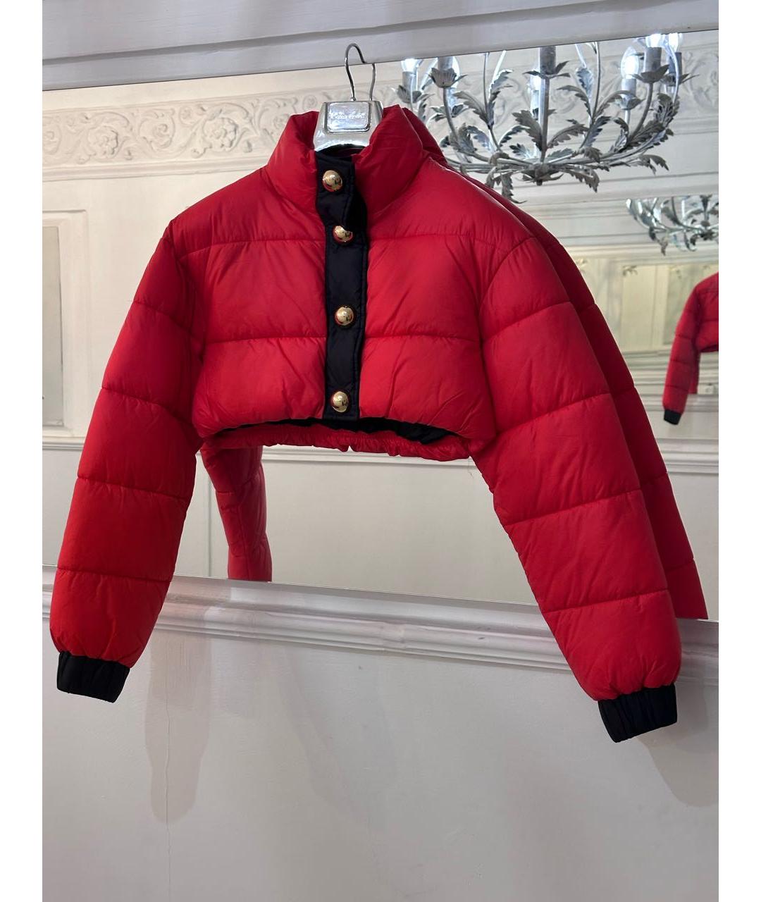 MOSCHINO Красная полиэстеровая куртка, фото 9