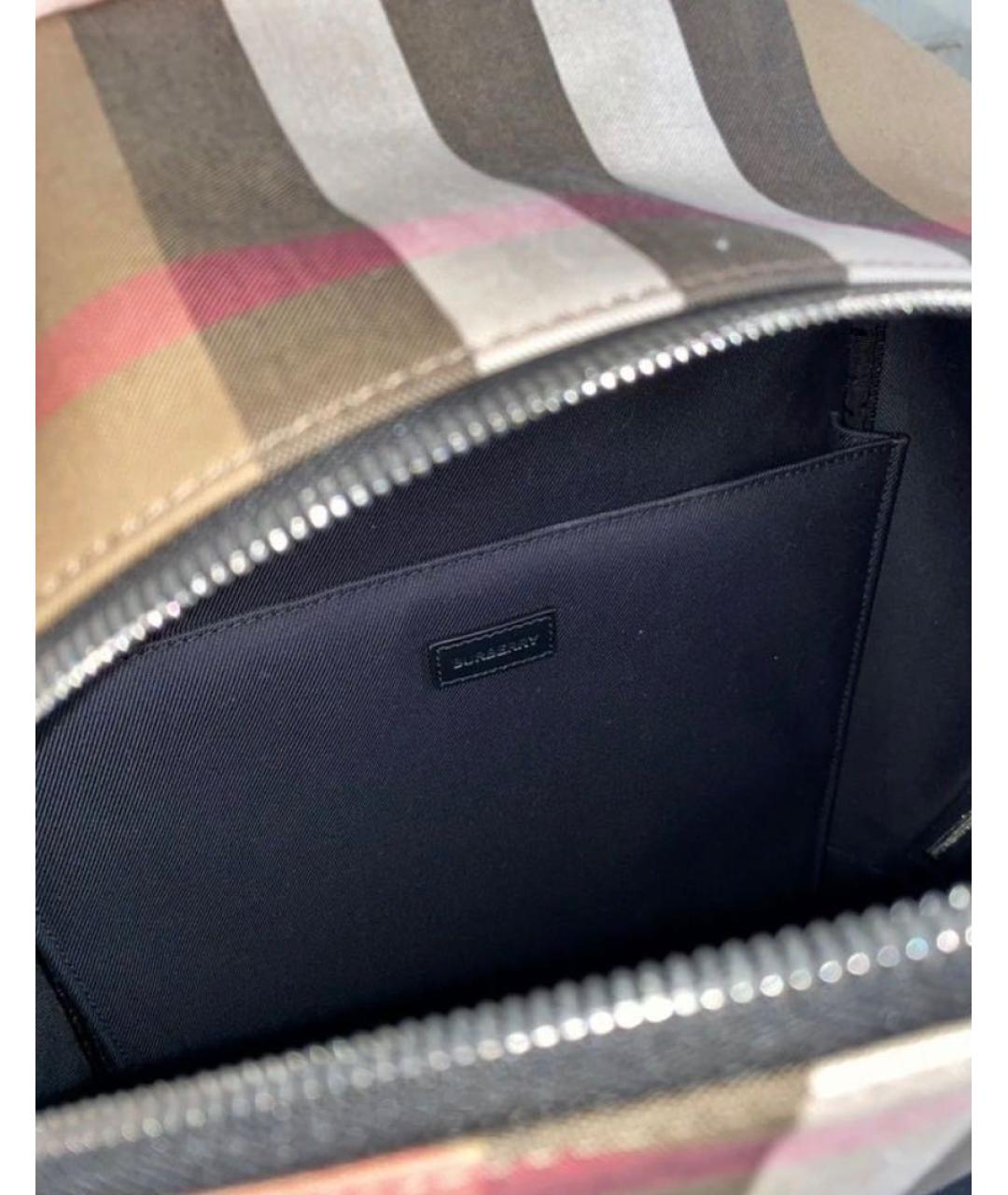 BURBERRY Коричневый тканевый рюкзак, фото 7